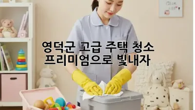 영덕군 고급 주택 청소, ✨프리미엄💎으로 빛내자!