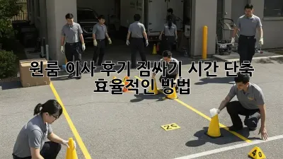 원룸 이사 후기: 짐싸기 시간 단축, 효율적인 방법!