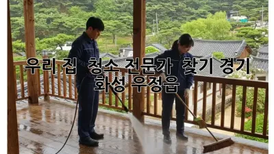우리 집 ✨ 청소 전문가 ✨ 찾기! (경기 화성 우정읍)